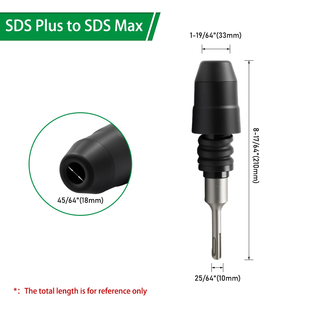 LAVIE 1-teiliger SDS-Max-Adapter – wandelt SDS Plus in SDS Max um – verschiedene Ausführungen erhältlich PJ007 – Detail 9