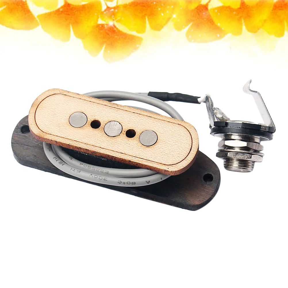 

Maple Wood Three-string 3- Soundhole Guitar Pickup Replace Music Accessories GMB501 Light Brown