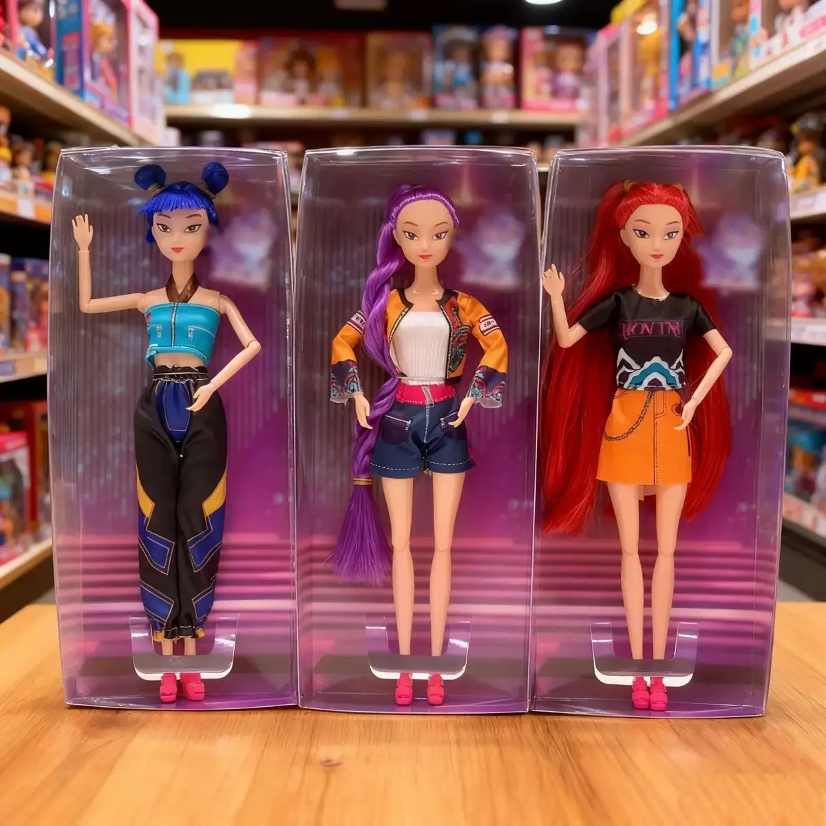 NUOVI giocattoli per bambole Kpop Demon Hunters Action Figure Toy Rumi Mira Zoey Bella principessa Baby Girl Dolls Giocattolo fai da te in plastica per ragazze