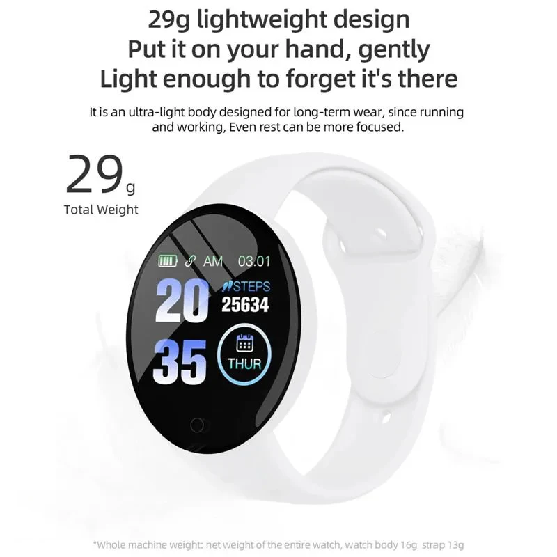 2024 New D18 Multifunctional Smart Watch Women Bluetooth Connected Phone Music Fitness Sports Bracelet Sleep Monitor Smartwatch