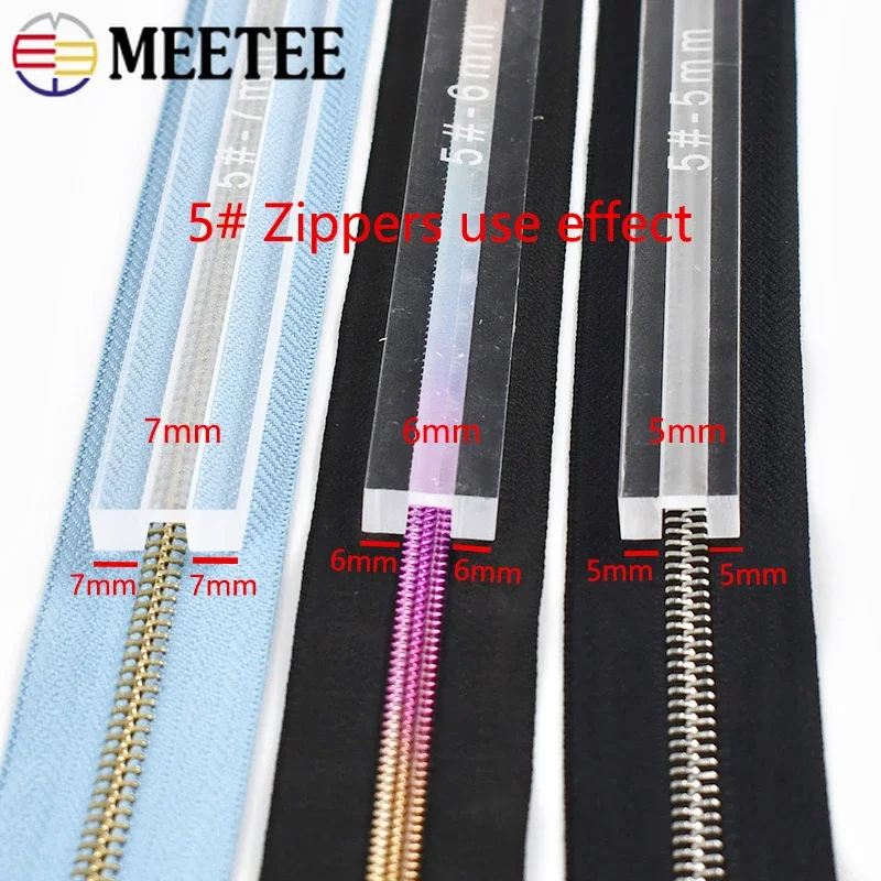 Acrylic 3# 5# Zipper Gluing Anti-overflow Ruler DIY Handmade Leather Craft Tools Plastic Zippers Glue Tool Tailoring Accessories