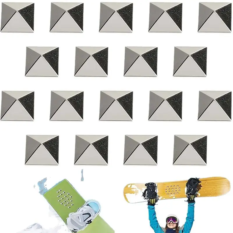 

【L】10PCS Snowboard Stomp Pad Non-Slip Pentagram Studs Grip Traction Pads For Snowboard Edgy Style Traction Pads, Ski Binding