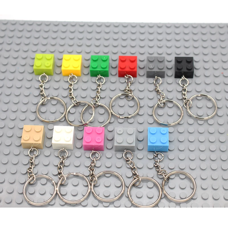 DIY Building Blocks Key Chain Hanging Ring Bricks Accessories Keychain Creative Brick Kits Compatible All Brands Toys 3917 3003