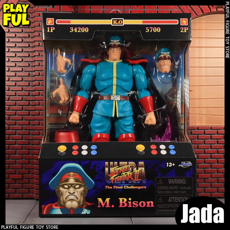 New Original Jada Street Fighter 2 M·Bison Vega Anime Figure 1/12 Vega The Final Challengers Action Figure Street Fighter Toys