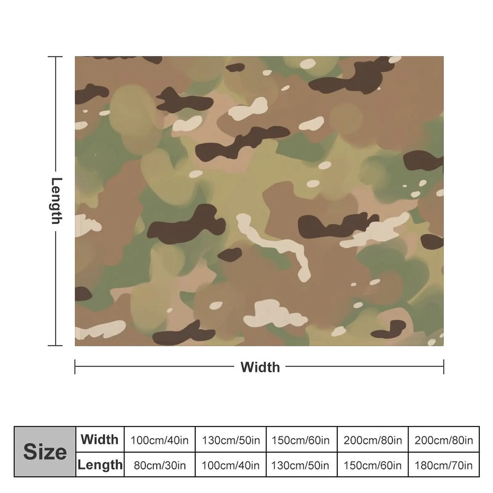 multicam camouflage. camo. Throw Blanket Multi-Purpose Polar Flannels Thins Blankets