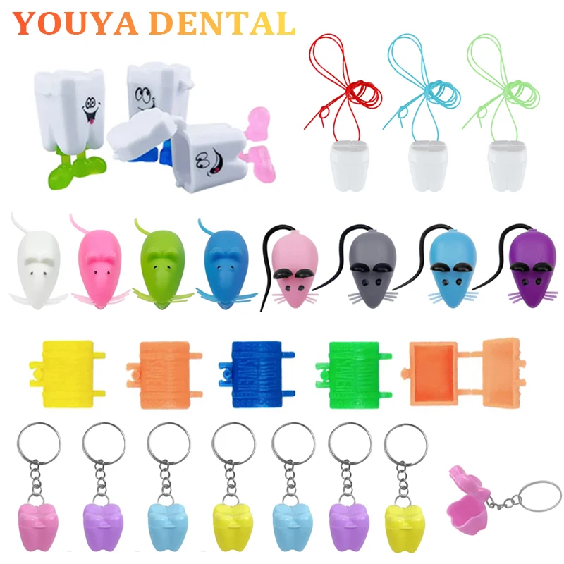 Mini Tooth Shaped Storage Box Children Souvenir Baby Plastic Baby Teeth Storage Container Dental Clinic Gifts 50pcs