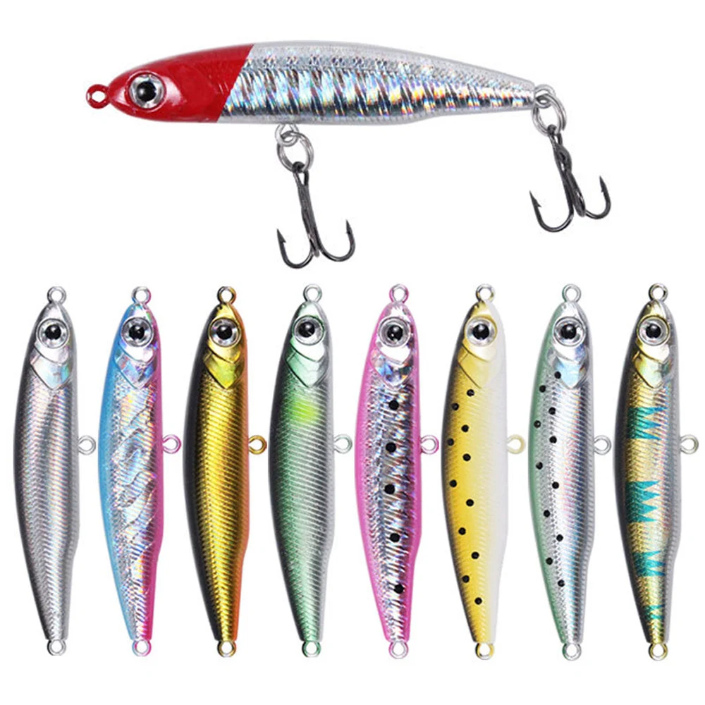 1PC Minnow Fishing Lure 3D Eyes 5cm 3g/5g/8g Plastic Hard Bait Artificial Lures Wobbler Crankbait Winter Sea Fishing Bass Tackle