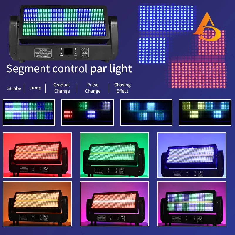 4-10pcs 400W RGBW 12+12 segment moving head LED strobe light  controlled strobe DJ disco light background decoration effect lig