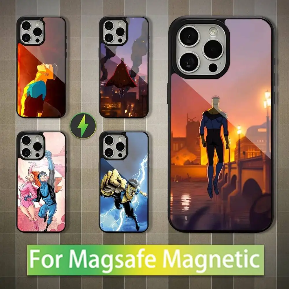 

Hot L-Lnvincible Cartoon Phone Case For iPhone 16,15,14,13,12,11,Pro,Max,Plus,Mini,Magsafe,Magnetic Wireless Charging Case