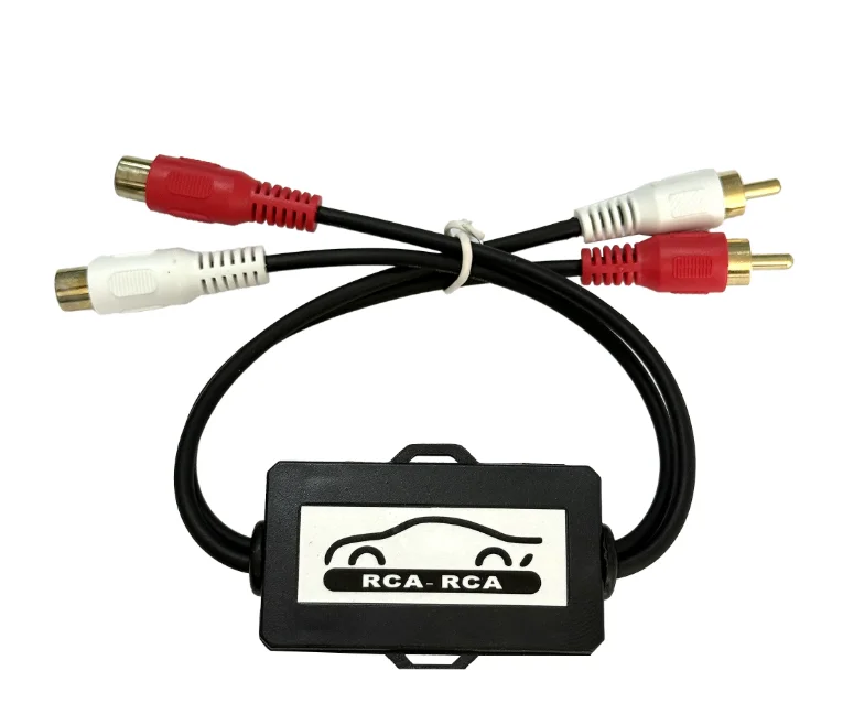 Car computer 2-way RCA onboard audio filter Current sound cancellation Audio isolator eliminates aircraft sound Throttle sound