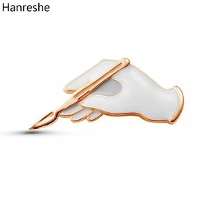 Hanreshe ve bıçaklı beyaz eldivenler de cerrahi iğneler, mineli yaka rozeti takıları, tıbbi cerrah, doktor, hemşire 8 en çok satılan eldivenler (cerrahi) - no. 2