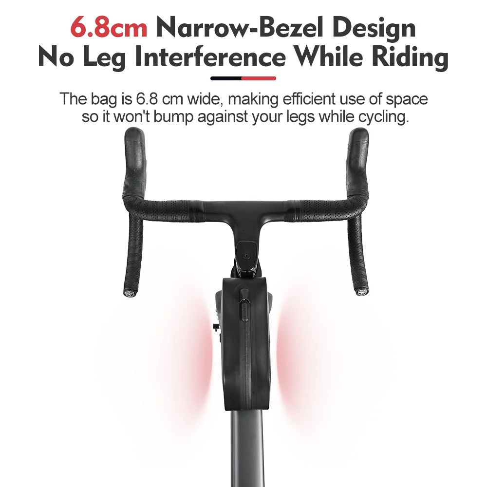 NEWBOLER Fahrradtasche 1,5L Tragbare Rahmen-Vorderrohrtasche für MTB und Rennrad, Große Kapazität EVA-Fahrradtasche – Detail 14