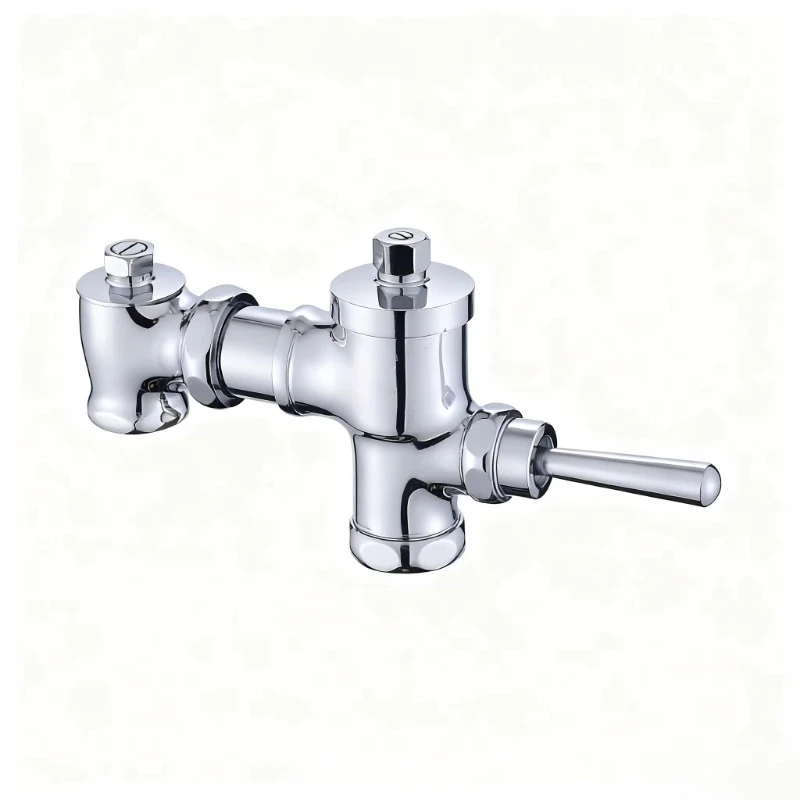 Durable manual flush toilet flush valve, brass horizontal flush valve
