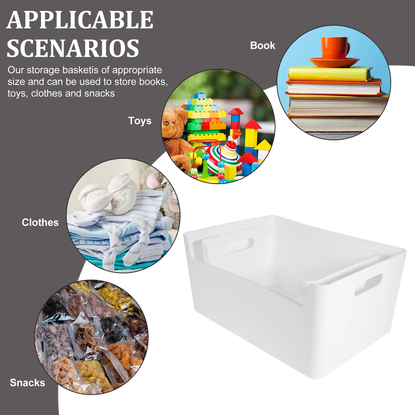 

2Pcs Portable Plastic Storage Basket Handheld Design for Bathroom Dorm Kitchen Sundries Organizer Container Plastic Baskets