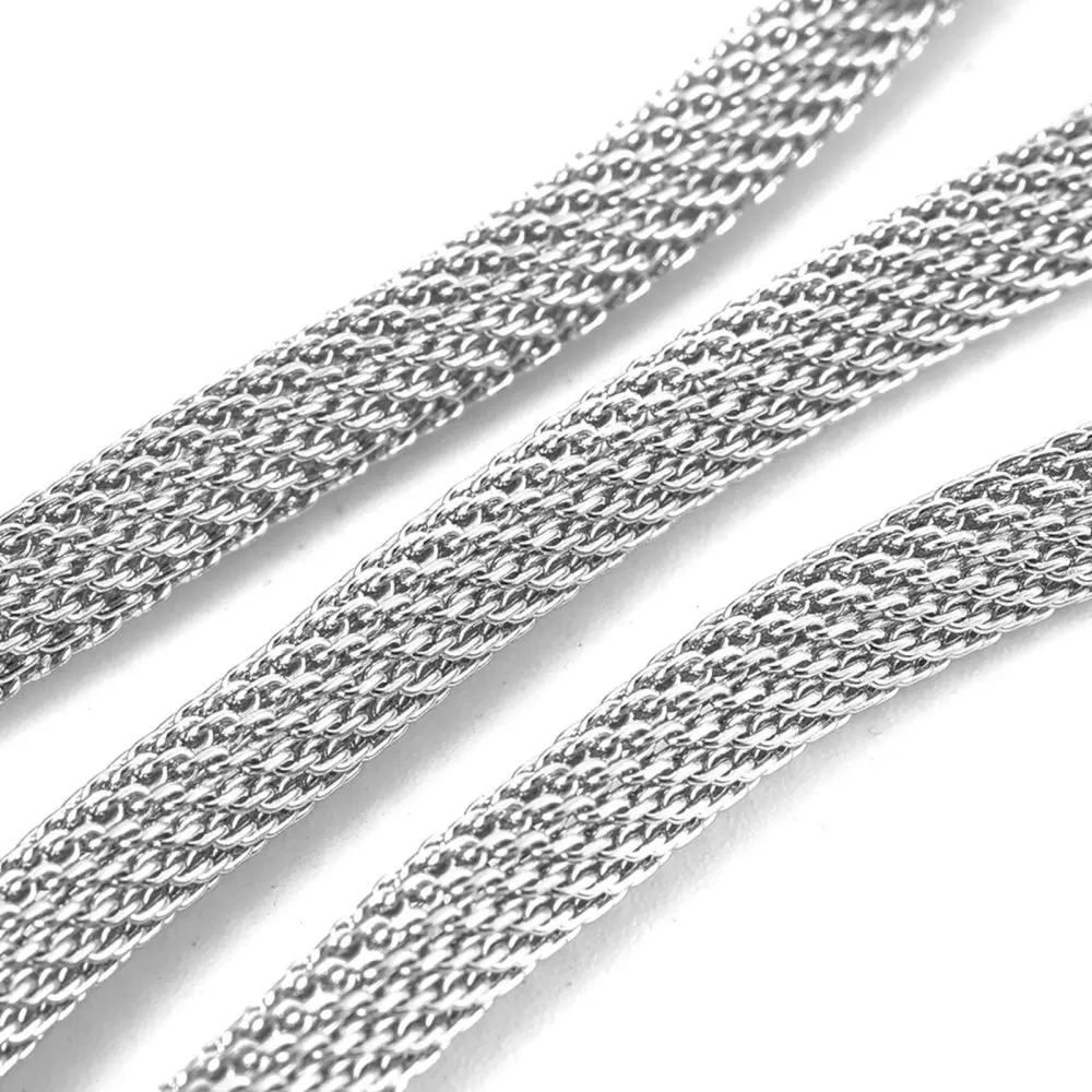 about 10m/Roll 304 Stainless Steel Mesh Chains Unwelded Network Chains 4mm 6mm for jewelry making bracelet necklace accessories
