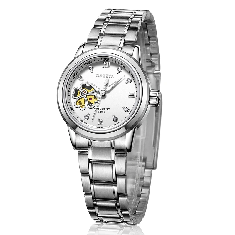 Fashion LuxuryRose Watch Women\'s Brand Wrist Watches Women Automatic Mechanical Watch Ladies Waterproof Senhoras Assistir