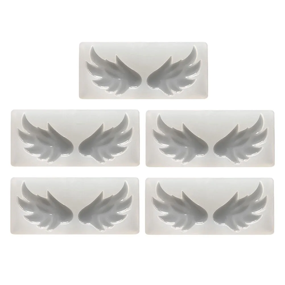 

5 Pcs Angel Wings Mold Translucent Silicone Jewelry Pendants Making DIY Crafts Wing Silicone Mold Jewelry Making Accessories
