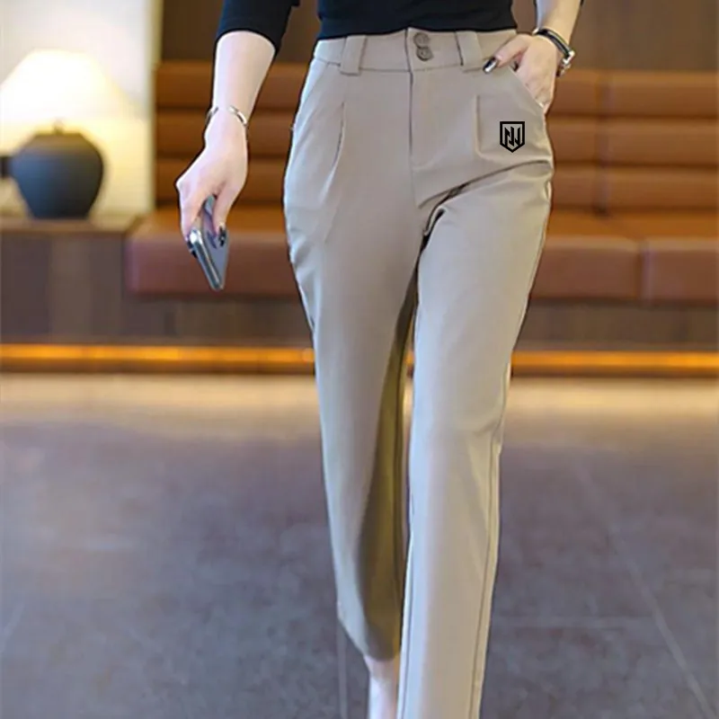 Fashion High Waist Pencil Pants Women Golf Clothes Luxury Brand Golf Pants Women Golf Wear 2024 Autumn Business New Suit Pants