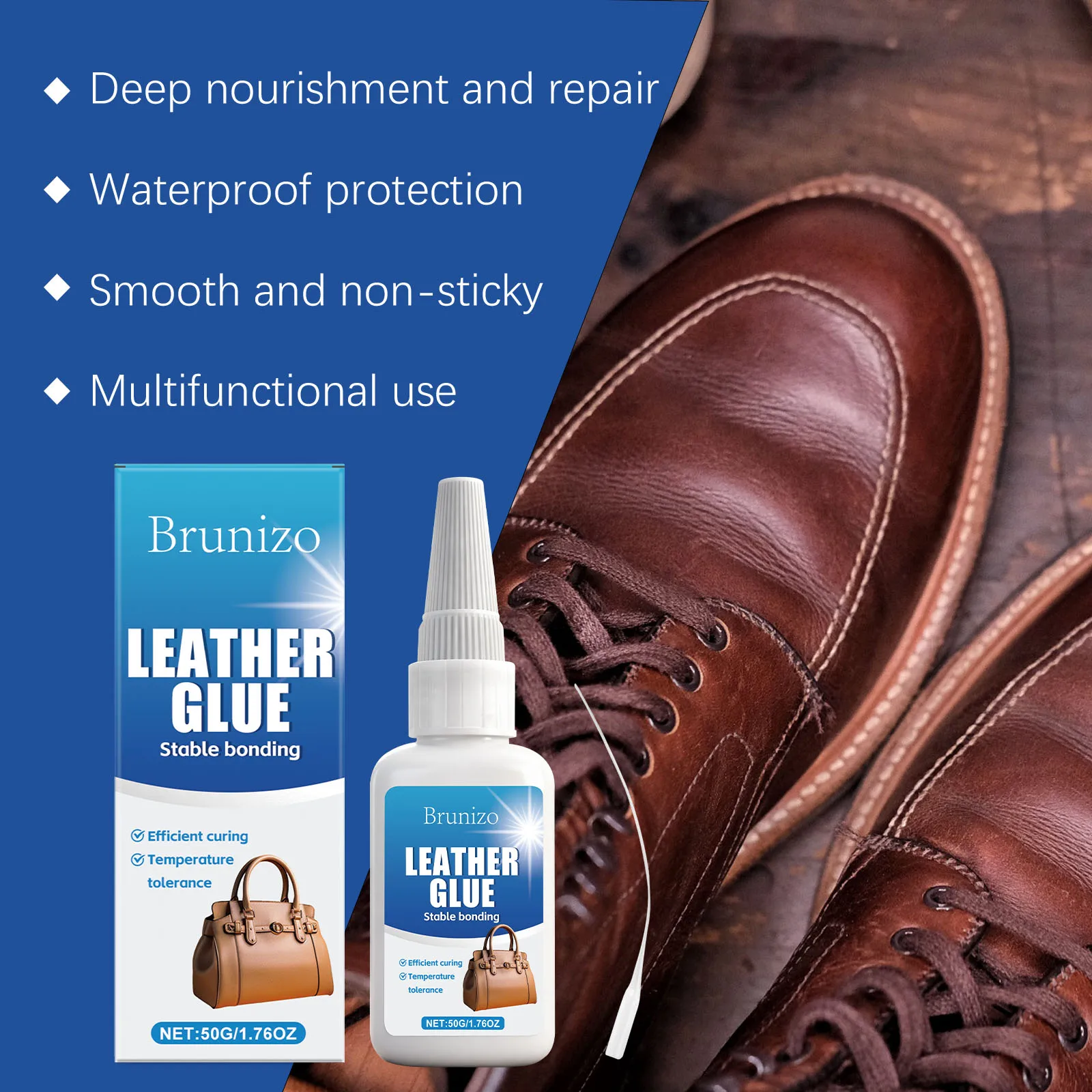 Leather Glue Waterproof Fabric Repair Adhesive Strong Bond Leather Bond Clear Shoe Glue DIY Craft Repair Liquid Flexible Fabric - view 6