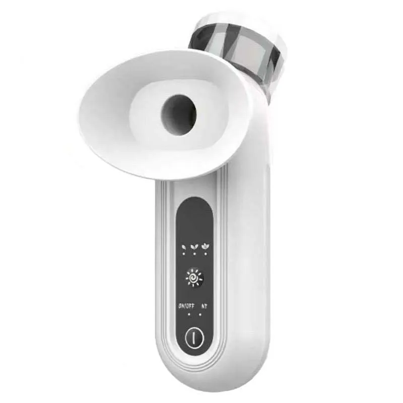 Nuovo modello portatile Nano Dispositivo per la cura degli occhi del viso Vapore caldo Spruzzatore di nebbia Vuoto Rinfrescante Idratazione Riutilizzabile Rilassamento degli occhi