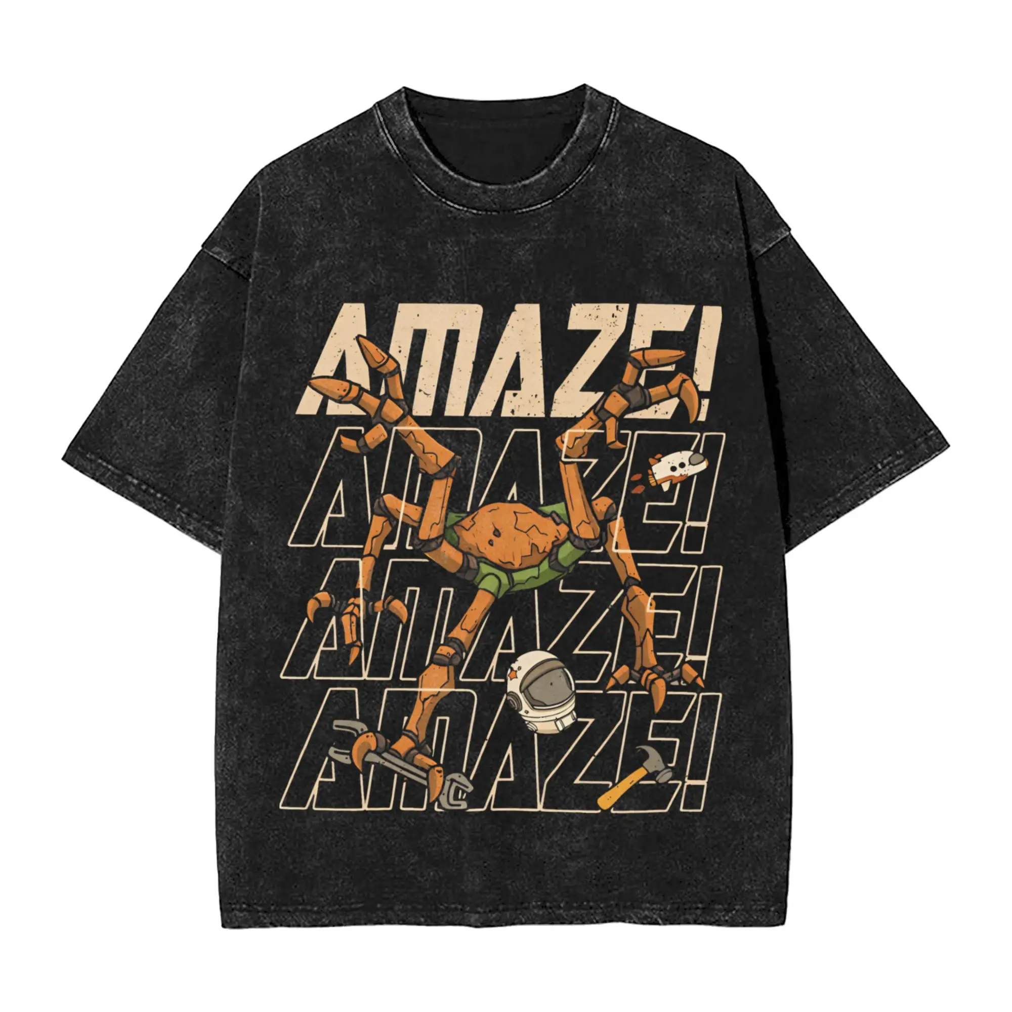 Project Hail Mary AMAZE Andy Weir Dr Grace Rocky Washed T Shirt Streetwear Hip Hop Vintage T-Shirt  Tees Men Women Cotton