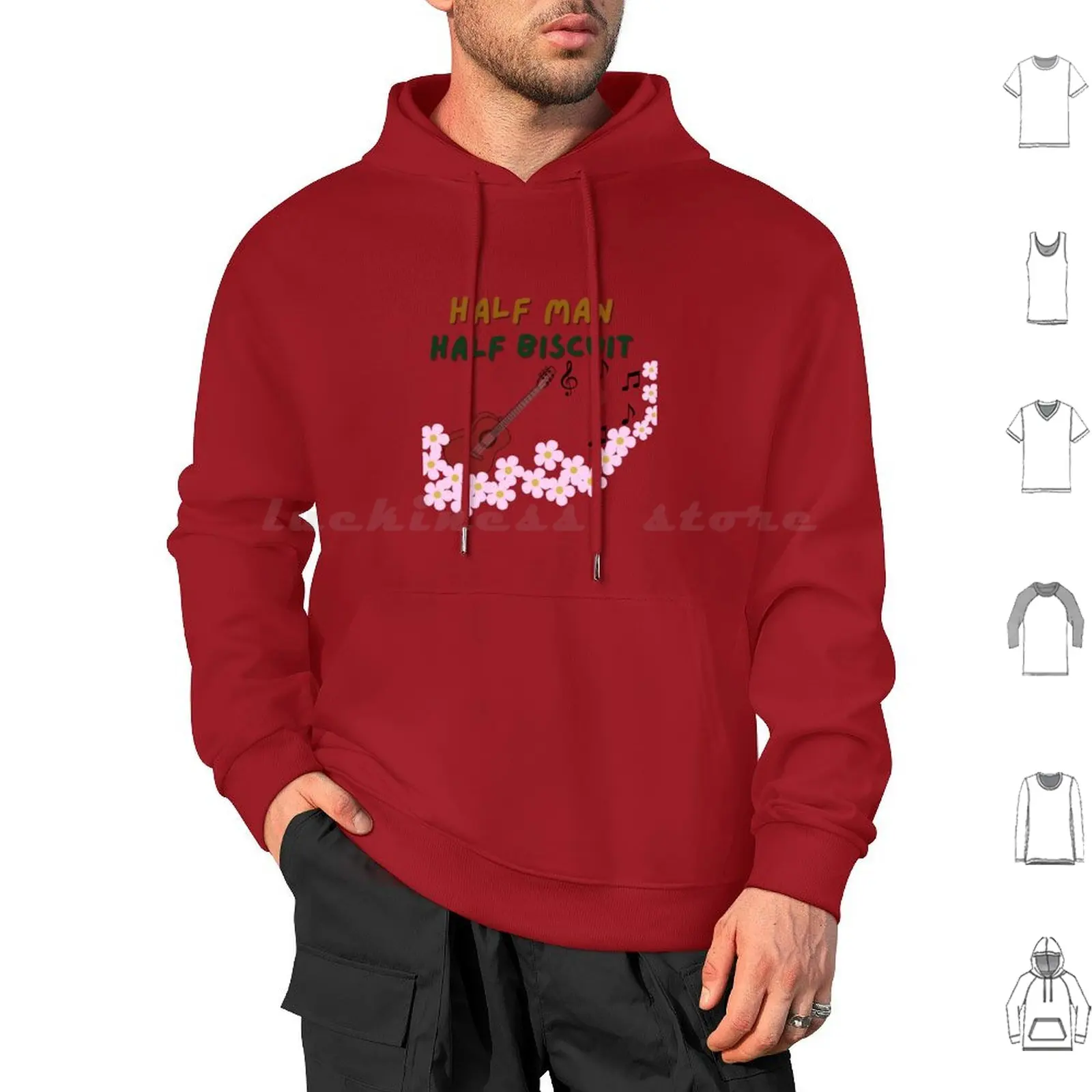 Half Man Half Biscuit Latest Music Band Design Hoodie cotton Long Sleeve Half Man Half Biscuit Music Band Sweet Food