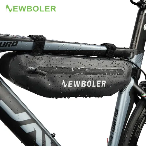 NEWBOLER-bolsas para bicicleta, bolsa para cuadro frontal de tubo superior, impermeable, triangular, resistente a la dirección, accesorios para bicicleta