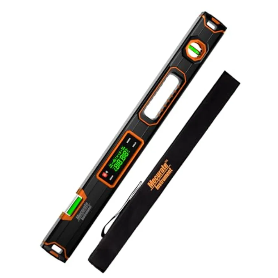 

24-Inch Digital Level Professional Smart Precision Torpedo Level Tool with Bright LCD Display Audible Alerts Magnetic Bottom Du