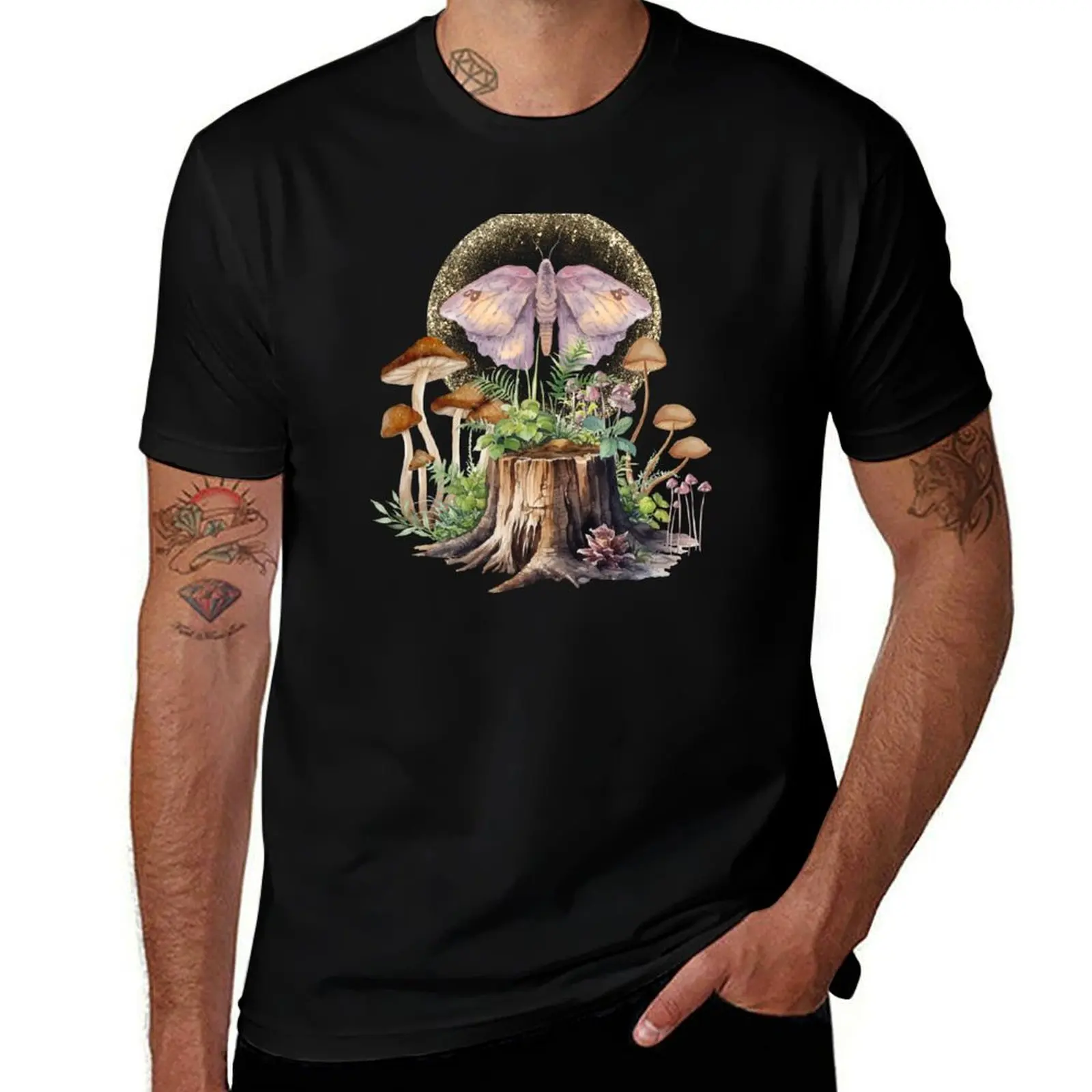 

Full Moon Woodland Fantasy Moth T-Shirt t shirt personalised t shirt for man black cotton t-shirt plain for man package T-shirt