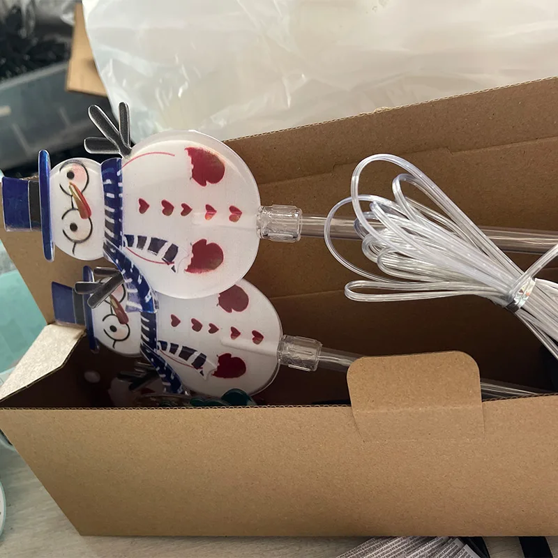 1 مجموعة من الشمسية سانتا كلوز شجرة عيد الميلاد والأيائل 6 في 1 أضواء الحديقة في الهواء الطلق حديقة أضواء الحديقة الشمسية لحديقة ساحة تزيين في العطلة #6