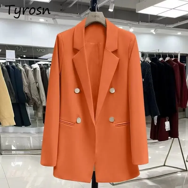 

Long Sleeve Blazers Women Solid Simple All-match Korean Trendy Leisure OL Students Cozy Autumn Tops Temperament Chic Streetwear