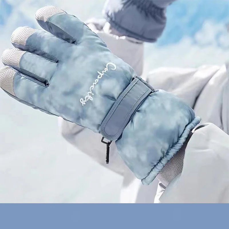 

Лыжные перчатки для женщин с сенсорным экраном, зимние, морозостойкие, водонепроницаемые, на флисовой подкладке, утолщенные велосипедные перчатки для мужчин, теплые