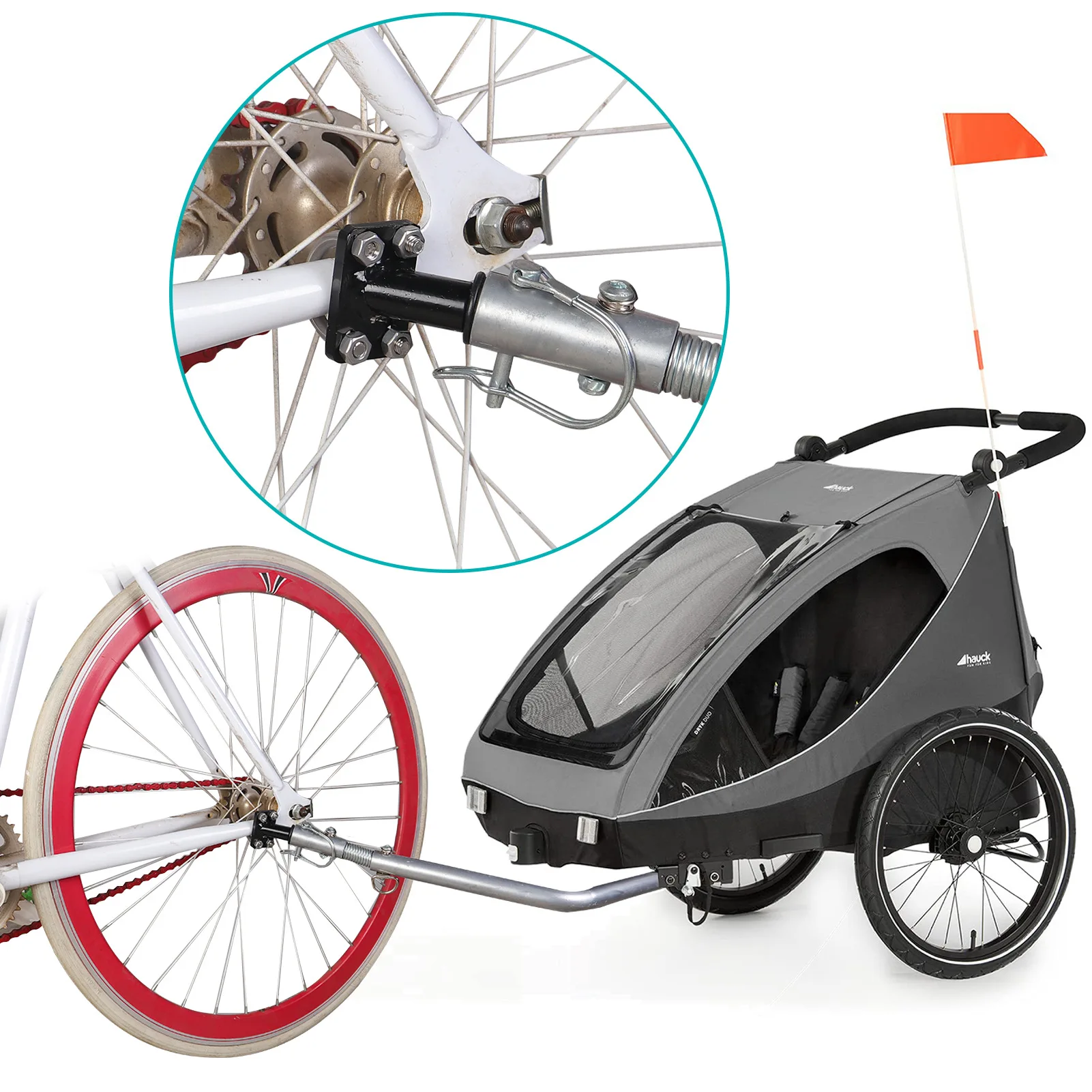 اكسسوارات الدراجات أشتات الحيوانات الأليفة دراجة مقطورة ملحقات الجر HeadBIKE مقطورة HITCH COUPLERC ycling محول الملحقات #4