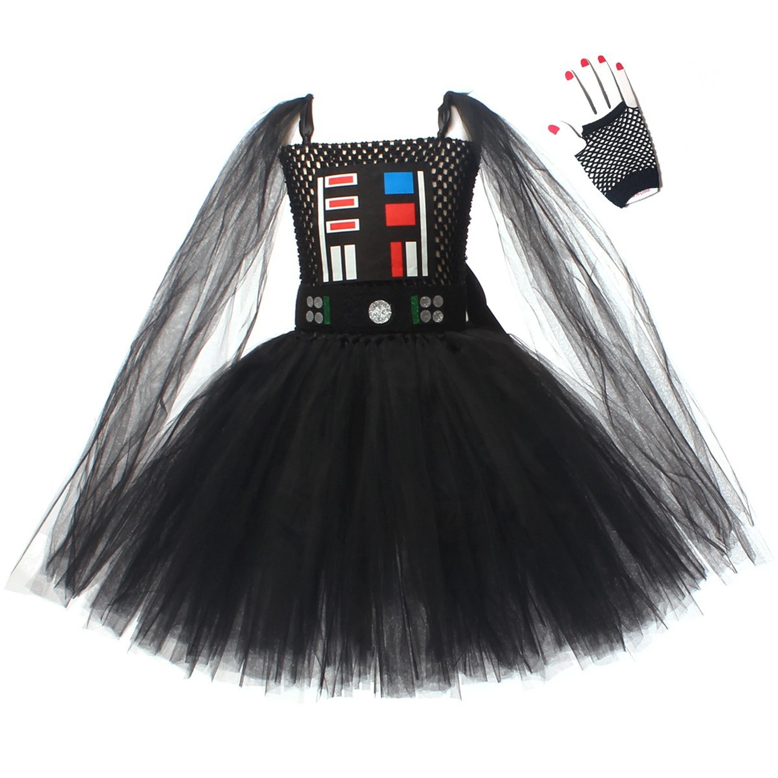 Kids Girls Leia ﻿TuTu Dress Cosplay Jedi Costume Stage Performance Children Black Clothing Outfits Halloween Carnival Party Suit