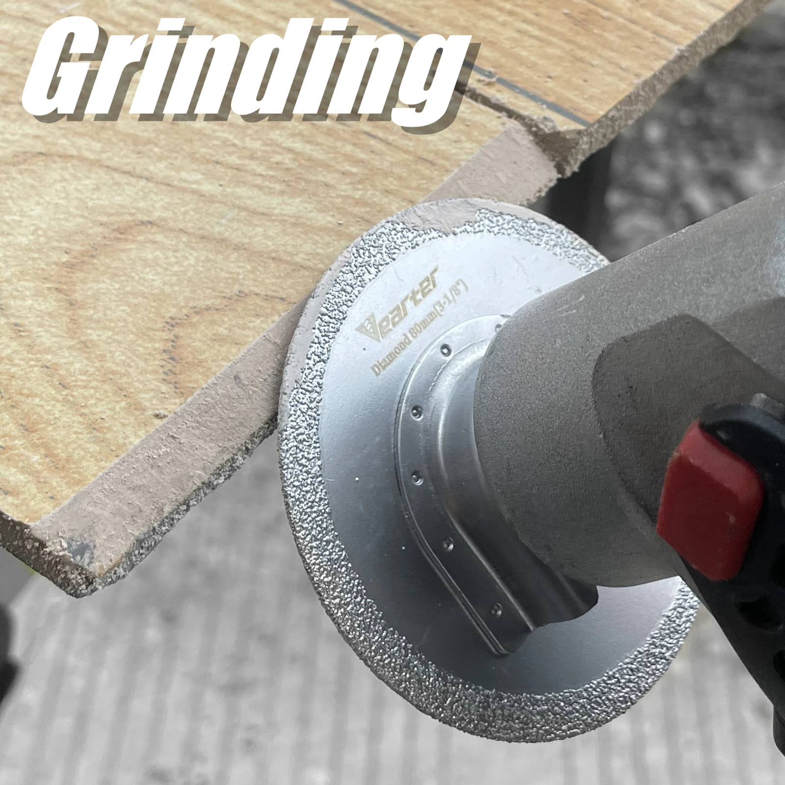 Vearter 3Pack 80Mm Vacuümgesoldeerde Diamant Oscillerende Multi-Gereedschap Zaagblad Cutter Voor Voor Cement Grout Verwijderen flush Cut