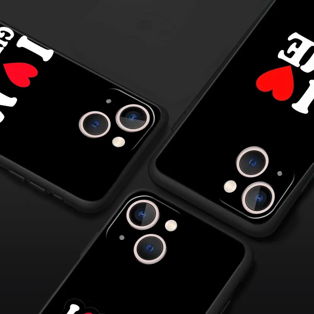 حافظة هاتف لهاتف آيفون 16 15 14 13 12 11 Pro Max XS X XR SE 7 8 Plus غطاء سيليكون ناعم لطيف أنا أحب صديقتي