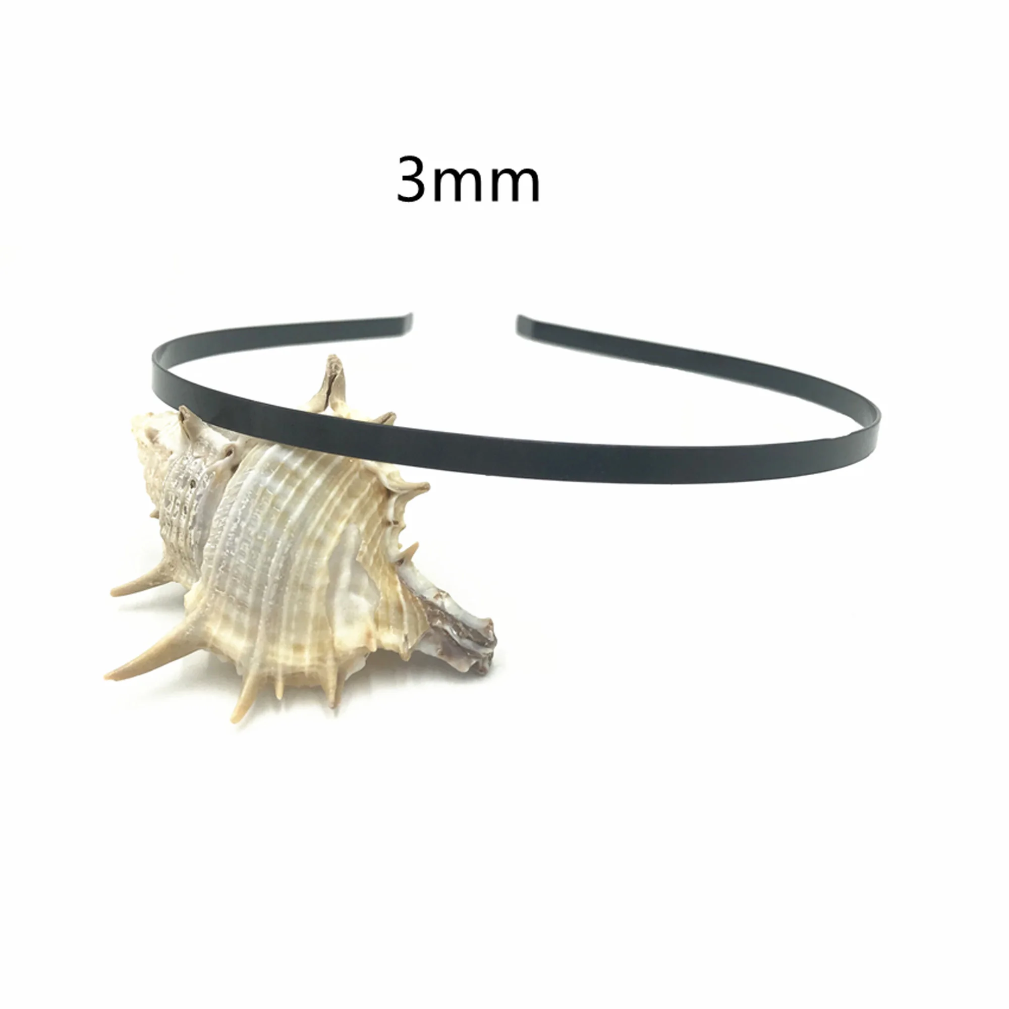 20 Stücke 1,2mm 3mm 5mm 7mm 10mm Metall Haarband Großhandel Gold Silber Schwarz Stirnband für Mädchen Haar Handwerk Haar Hoop Kopfbedeckung – Detail 10