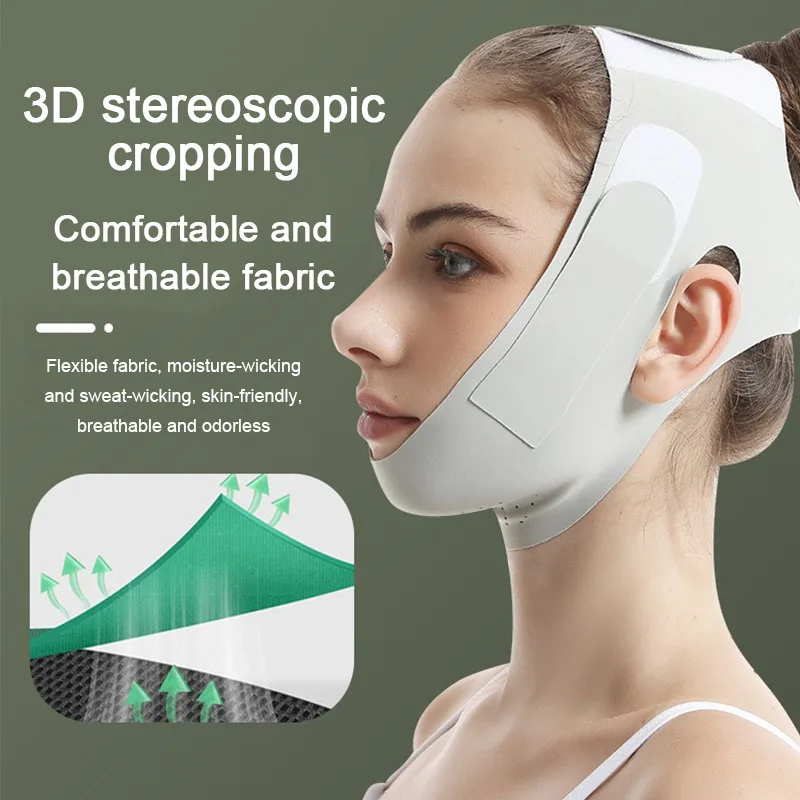 Herbruikbare Gezicht Afslanken Bandage V Lijn Wang Lift Up Riem Gezichtsmassage Band Gezicht Shaper Vrouwen Kin Huid Beauty Tools TLMZ01