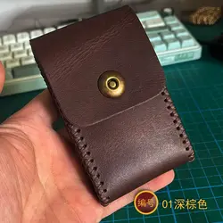 Vintage 100s slim Cigarette box Storage Bag Handmade Leather Cigarette Case Classic Charm Men's Smoking Accessories Fine Gifts