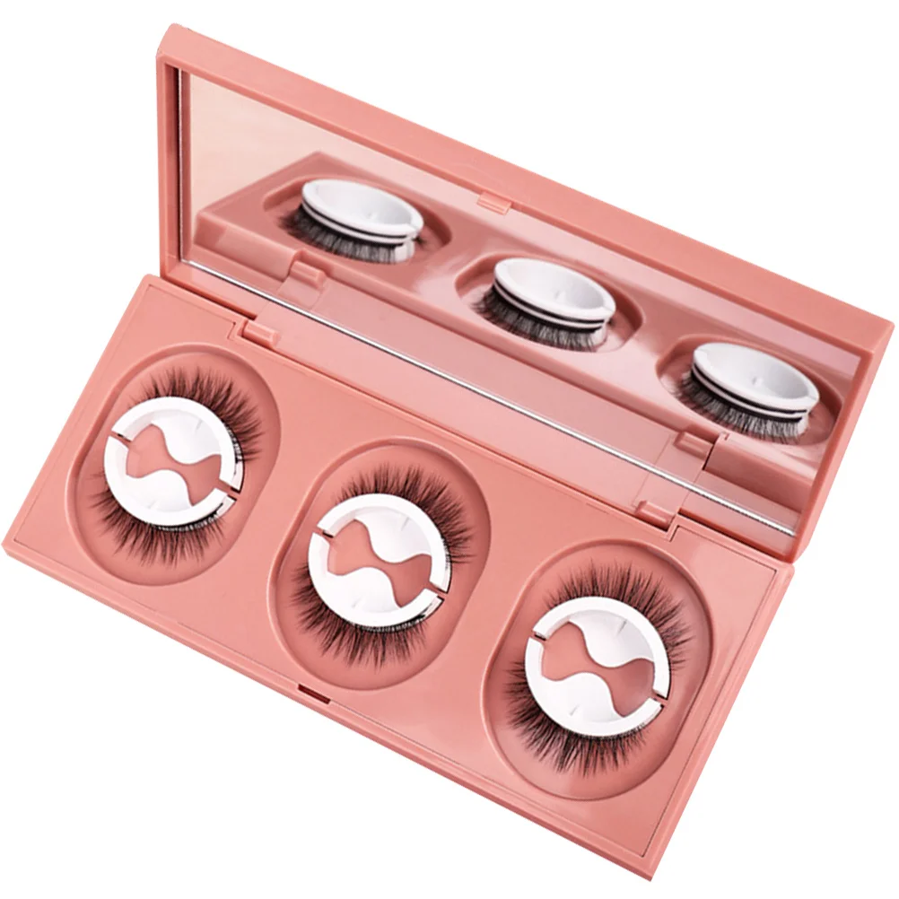 3Pairs Valse Wimpers Zelfklevende Natuurlijke Look Herbruikbare Lash Strips Valse Wimper Extensions voor Make Valse Wimpers Applicator