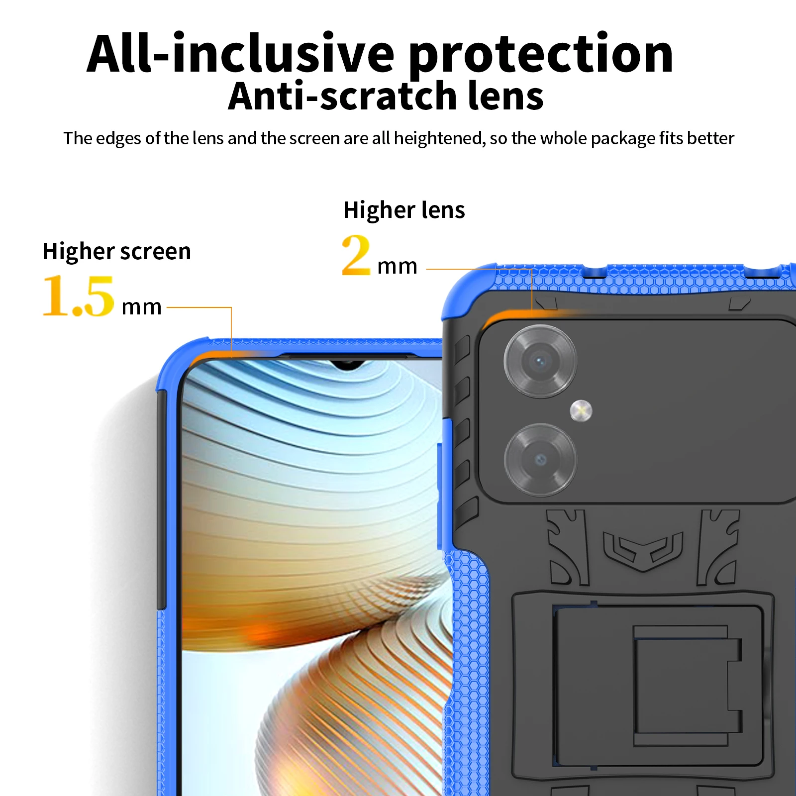 Luxury Phone Case For Xiaomi Redmi Note 9 Pro Max AT Prime X10 Pro 5G K30 Pro Zoom POCO X3 NFC TPU+PC Strong Hybrid Stand Cover image 4