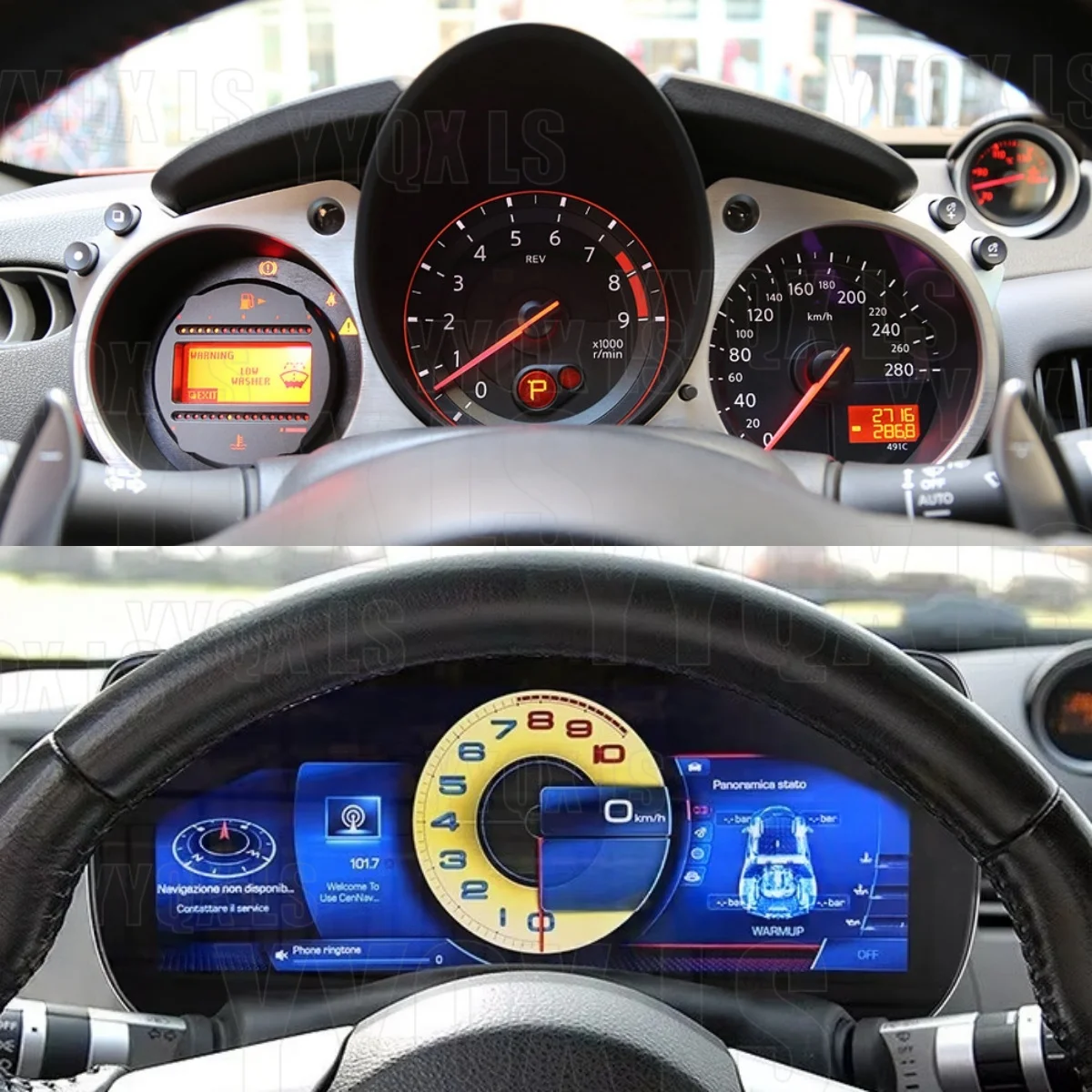 Digital LCD Cluster For Nissan 350Z 370Z 2002-2008 Car Dashboard Panel Virtual Cockpit Instrument No Programming Required