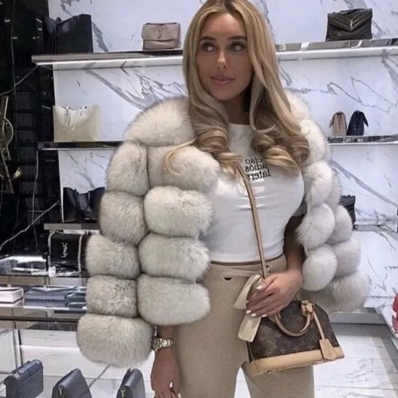 2024 fausse fourrure de raton laveur manteau femmes veste de luxe manteau femmes hiver moelleux veste épaisse chaude fourrure vêtements d'extérieur fausse fourrure manteau