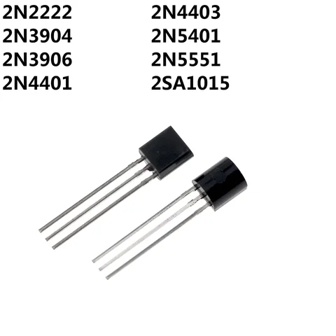 200PCS 2N2222 2N3904 2N3906 2N4401 2N4403 2N5401 2N5551 2SA1015  triode transistor TO-92 DIP