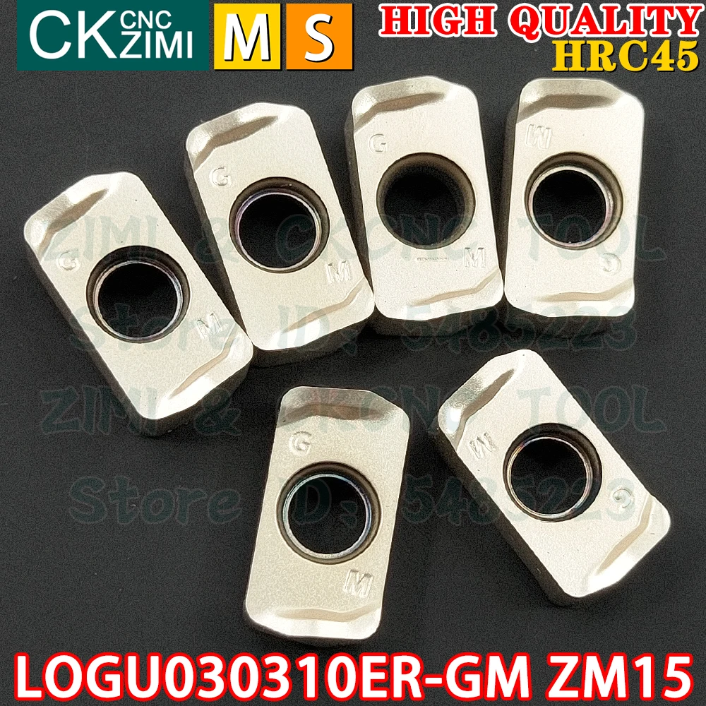 LOGU030310ER-GM ZM15 LOGU 030310 ER GM LOGU030310 ER GM كربيد إدراج تغذية سريعة طحن إدراج التصنيع باستخدام الحاسب الآلي المعادن آلة طحن مخرطة أداة ل LNMU03R