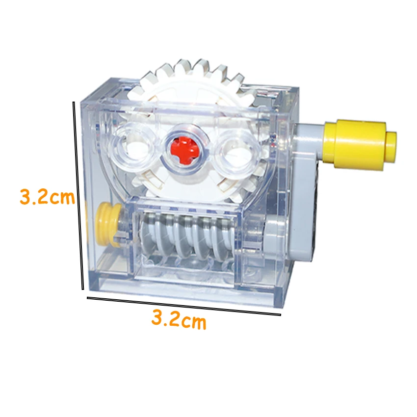 Technical Worm Gears High-Tech Parts Turbine Box 2x4x3 1/3 Gearbox Suit Building Blocks Technology Parts 6588 3648 76244 4716