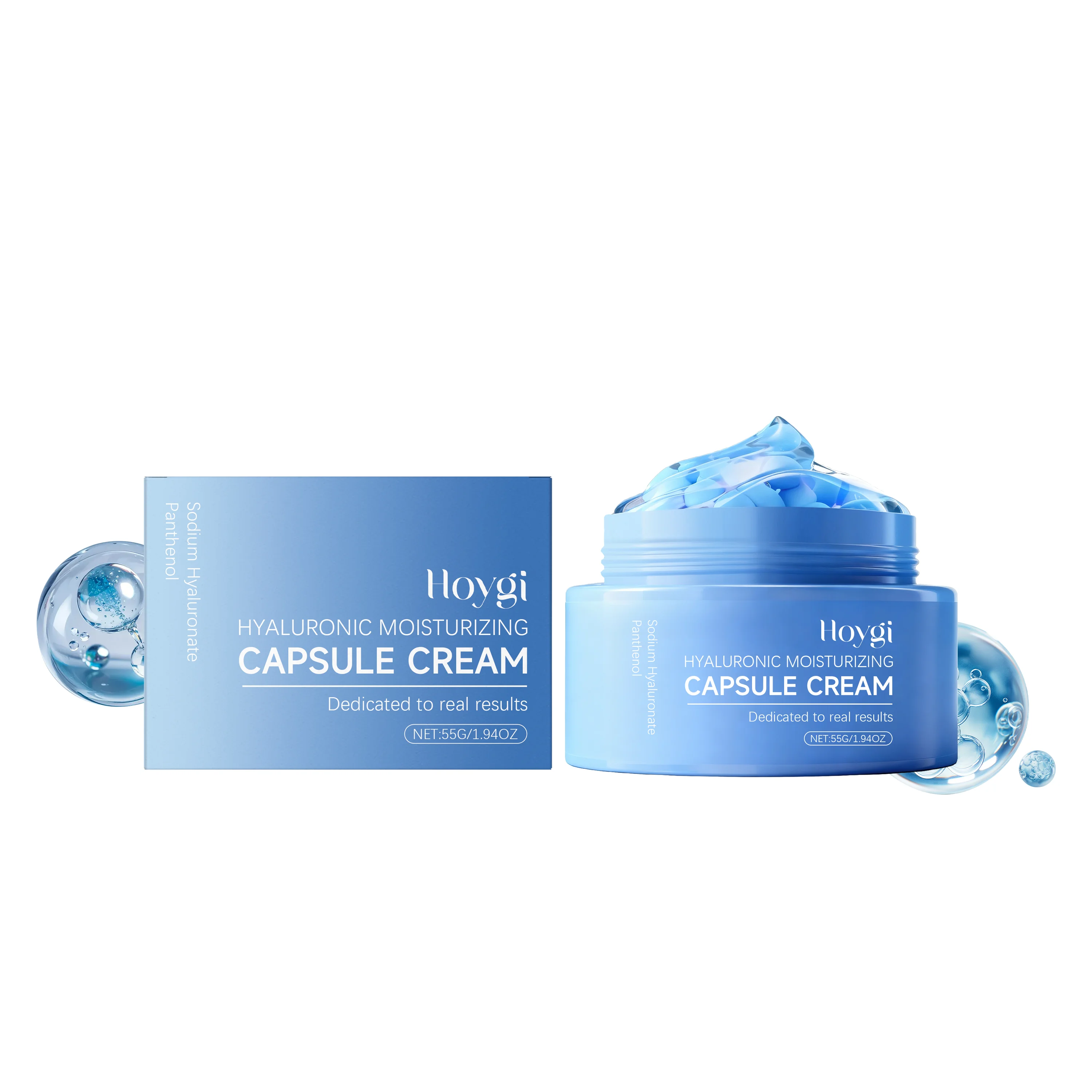 ホイギ ヒアルロン酸保湿カプセルクリーム - 毎日のスキンケアのための保湿フェイスクリーム、軽量処方。