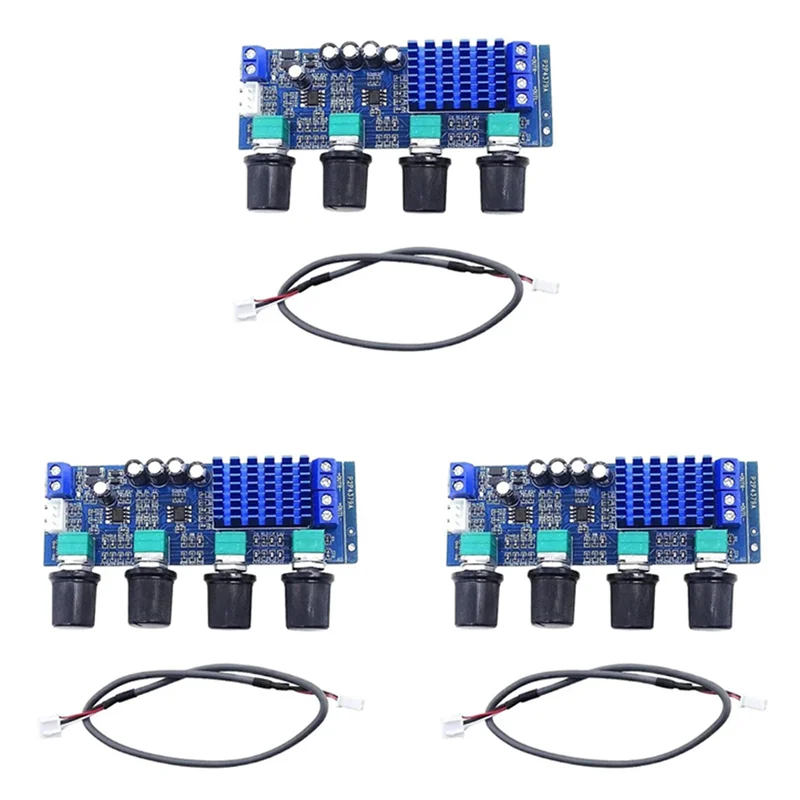 

ABVO-3X XH-M577 Плата цифрового усилителя TPA3116D2 Плата аудиоусилителя Высокомощная тональная плата Усилитель 12-24 В