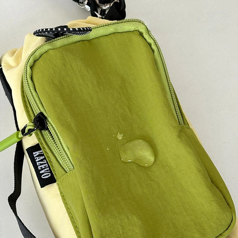 حقيبة كتف كروس من النايلون مع حقيبة عملات معدنية برباط على شكل حبل | حقيبة هاتف رياضية كاجوال للسفر على الطراز الكوري في الهواء الطلق #2