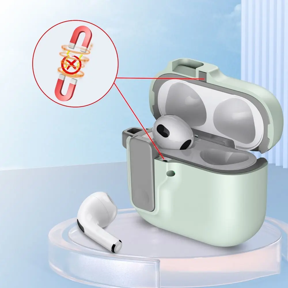Switch Buckle Earphone Case Anti-Fall Shockproof Headphone Protective Case Dustproof PC Charging Box Shell for AirPods 4
